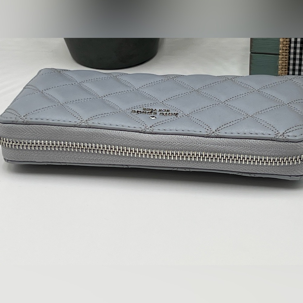 Kate Spade Natalia Large Continental Wallet in quilted leather in Brushed Steel - Picture 4 of 6